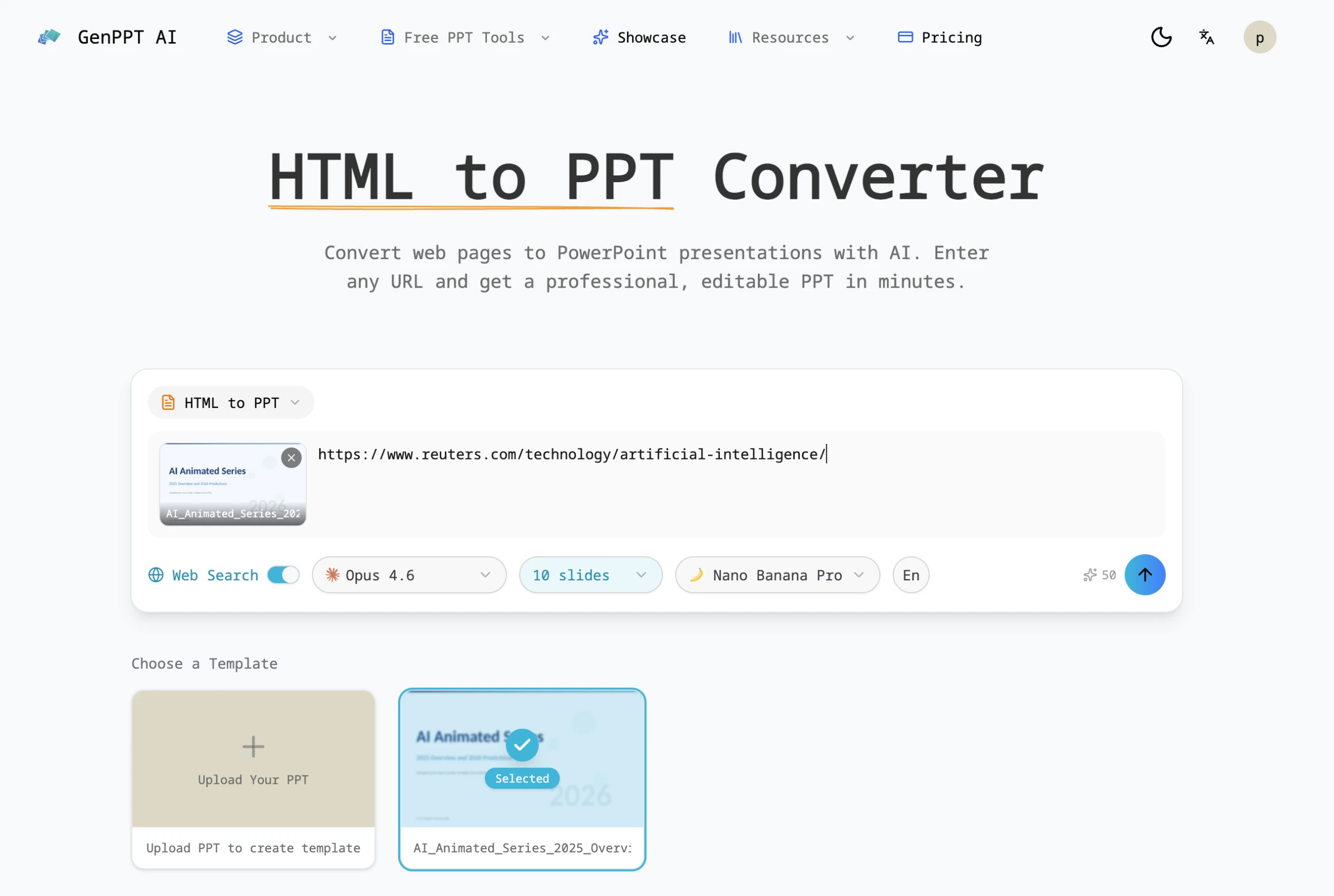 HTML to PPT - HTML presentation | Tome App
